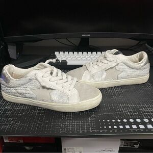 VINTAGE HAVANA Womens Flair Glitter Lace Up Sneakers Shoes Casual Size 8